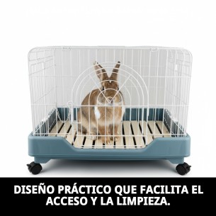 Jaula Conejo Living Dream con Tarima y Ruedas 64x46.5 cm 2