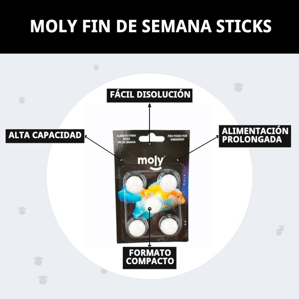 MOLY Fin de Semana Sticks: Alimento Ideal para Peces