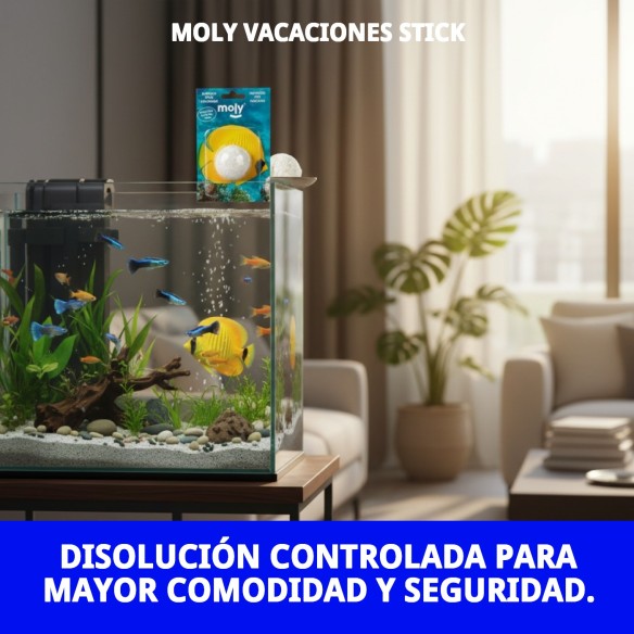 Moly Vacaciones Stick: Alimento Ideal para Peces en Vacaciones
