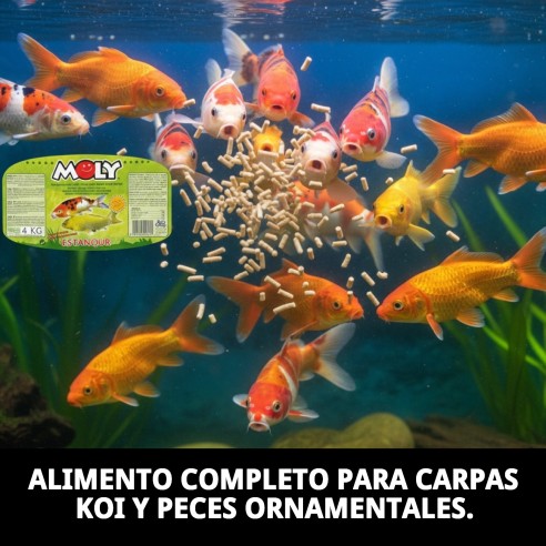 Moly Estanque Sticks 4 kg: Alimento Profesional para Peces