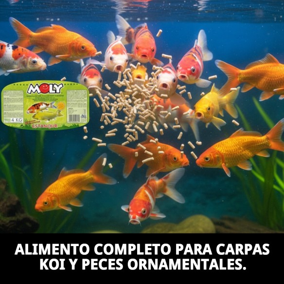 Moly Estanque Sticks 4 kg: Alimento Profesional para Peces