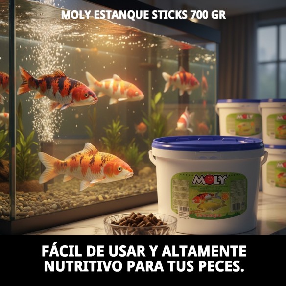 Moly Estanque Sticks 700g: Alimentación Ideal para Peces