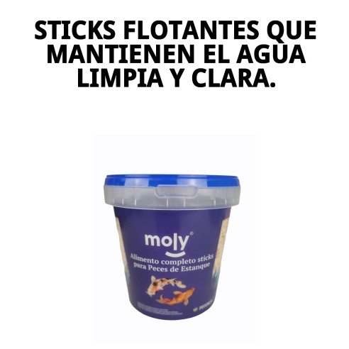Moly Estanque Sticks 85g - Alimento Ideal para Peces Koi