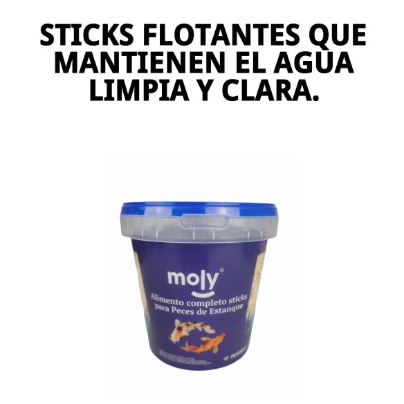 Moly Estanque Sticks 85g - Alimento Ideal para Peces Koi