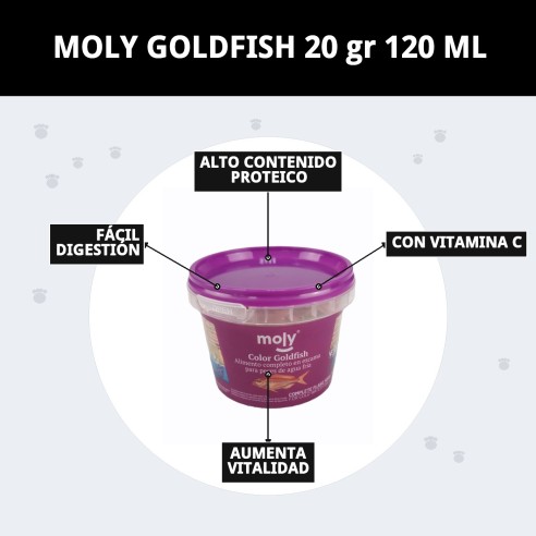 Moly Goldfish 20g: Alimento Premium para Peces de Acuario