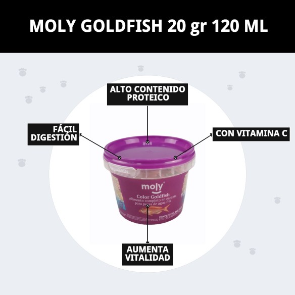 Moly Goldfish 20g: Alimento Premium para Peces de Acuario