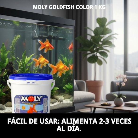 Moly Goldfish Color 1 kg: Realza el color de tus peces