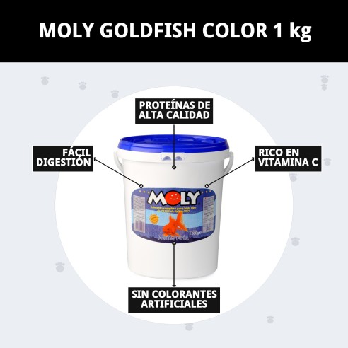 Moly Goldfish Color 1 kg: Realza el color de tus peces
