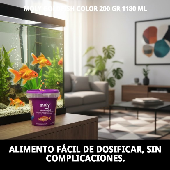 Alimento Moly Goldfish Color 200g para peces vibrantes