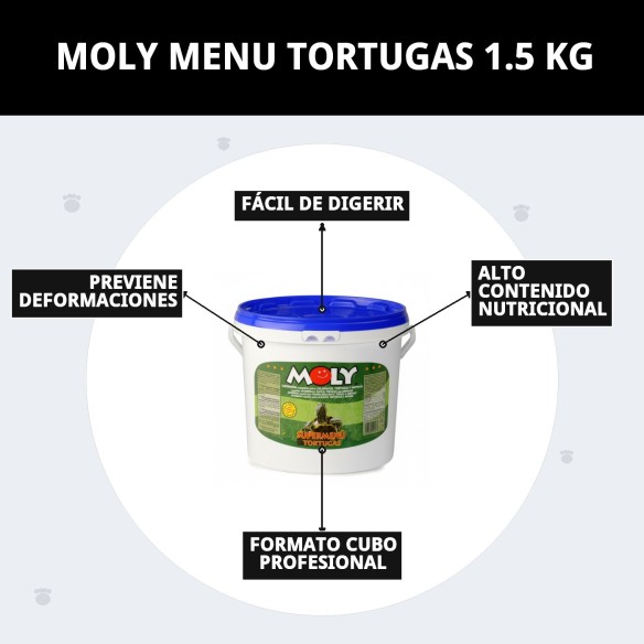 Moly Menú Tortugas 1.5 kg: Alimentación Ideal para Galápagos