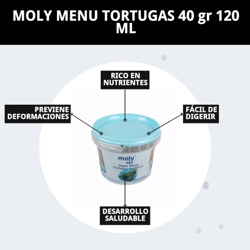 Alimento Moly Menu Tortugas 40g para salud y crecimiento óptimo