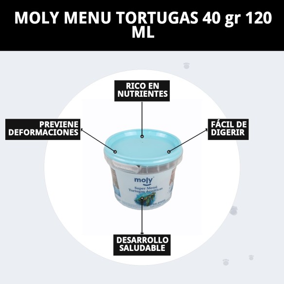 Alimento Moly Menu Tortugas 40g para salud y crecimiento óptimo
