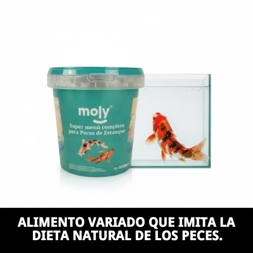 Alimento Moly Super-Menú Estanque para peces 140g 1180ml