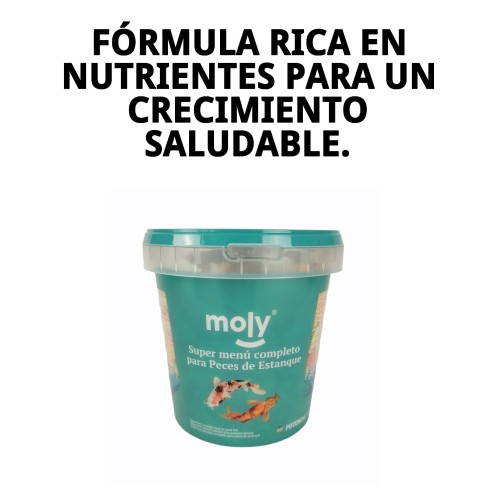 Alimento Moly Super-Menú Estanque para peces 140g 1180ml