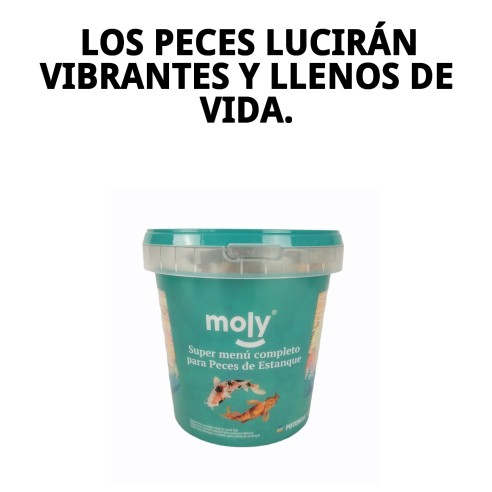 Alimento Moly Super-Menú Estanque para peces 140g 1180ml