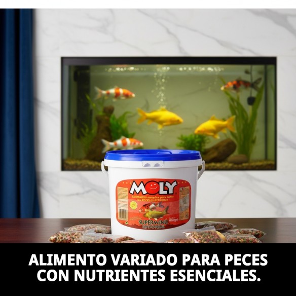 Moly Super-Menú Estanque: Alimentación Completa para Peces