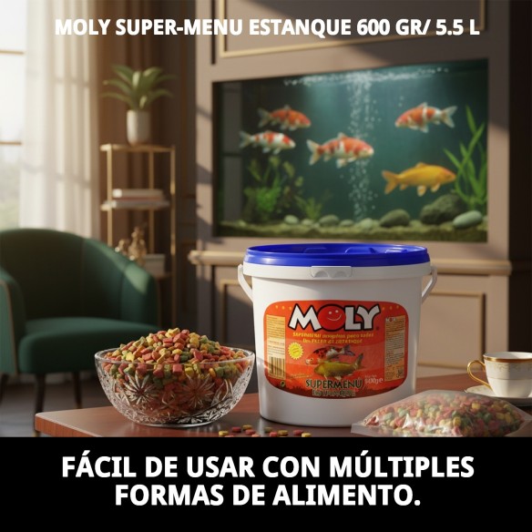 Moly Super-Menú Estanque: Alimentación Completa para Peces