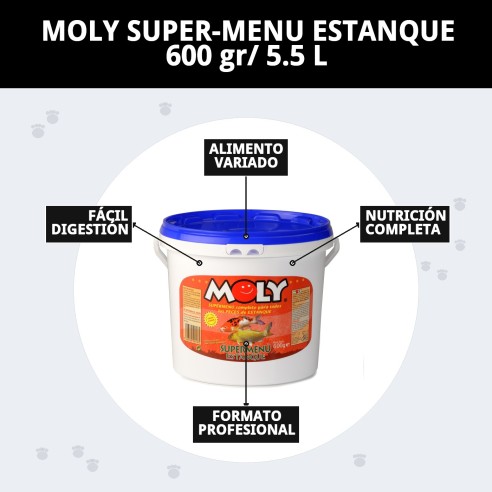Moly Super-Menú Estanque: Alimentación Completa para Peces