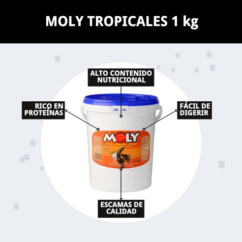 Alimento Completo Moly Tropical para Peces - 1 kg