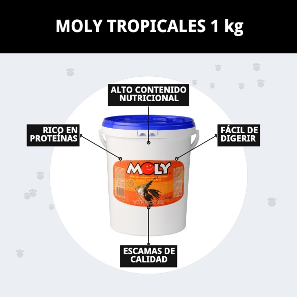 Alimento Completo Moly Tropical para Peces - 1 kg
