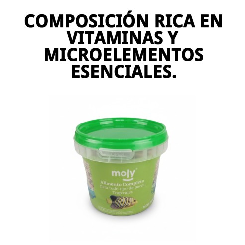 Alimento Moly Tropical para Peces Omnívoros 55 gr 365 ML