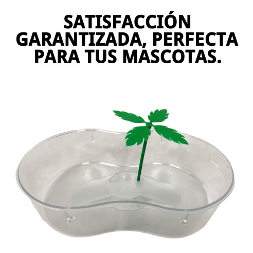 Tortuguera Plástico con Palmera 31x21 cm para Tortugas