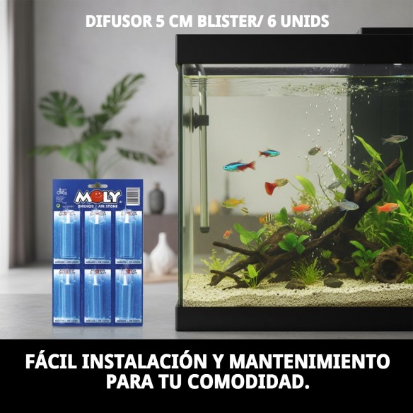 Difusor de Acuario 5 cm - Paquete de 6 Unidades