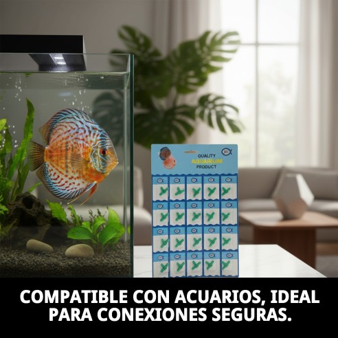 Llave Nylon T Empalme - Blister 24 Uds para Acuarios