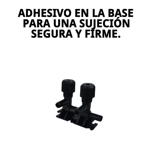 Llave Plástico 2 Salidas para Acuarios - Alta Sujeción