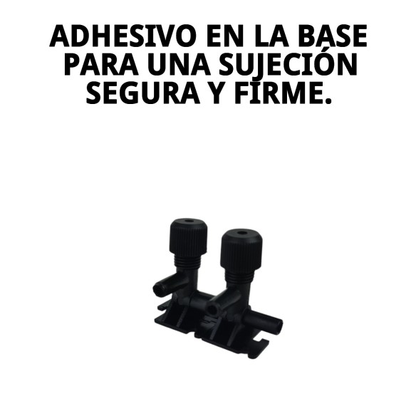 Llave Plástico 2 Salidas para Acuarios - Alta Sujeción