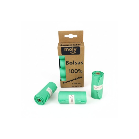 Bolsitas Compostables 100% | Pack 4 Rollos Ecológicos