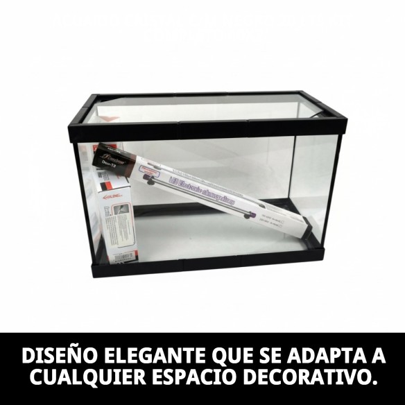 Acuario de Cristal Moly 20L Kit Completo para Peces