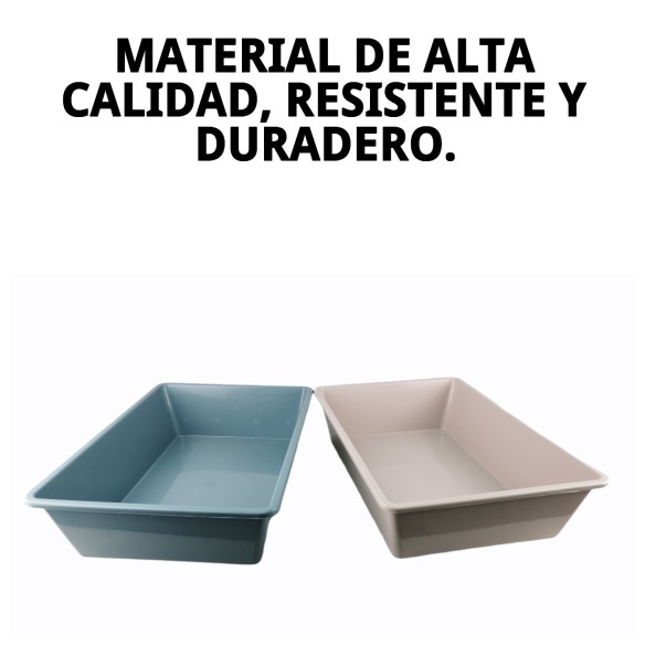 Bandeja de Arena para Gatos 50x35x12 - Higiene Perfecta