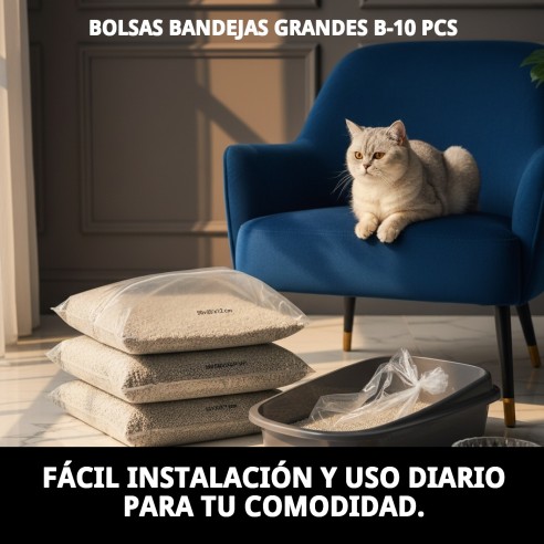 Bolsas Bandejas Grandes B-10 PCS para Higiene de Mascotas