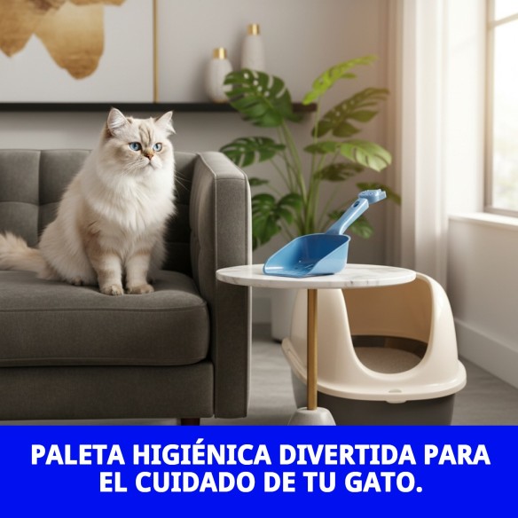 Paleta Higiénica con Figura de Gato para Mascotas