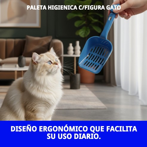 Paleta Higiénica con Figura de Gato para Mascotas