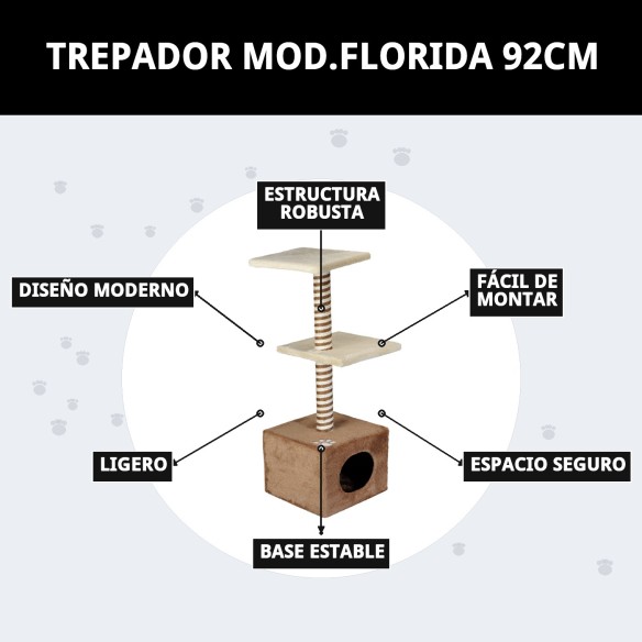 Trepador Mod. Florida 92cm: Diversión y Estilo para tu Mascota