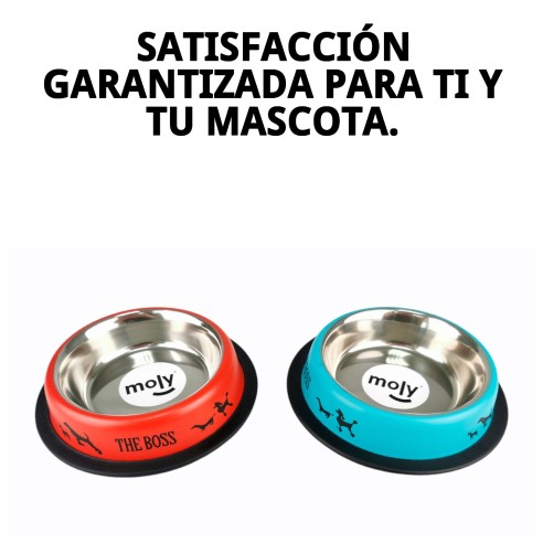 Comedero Antideslizante de Acero Inoxidable 16cm 0,55L