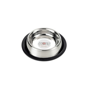 Comedero de Acero Inoxidable Antideslizante para Mascotas