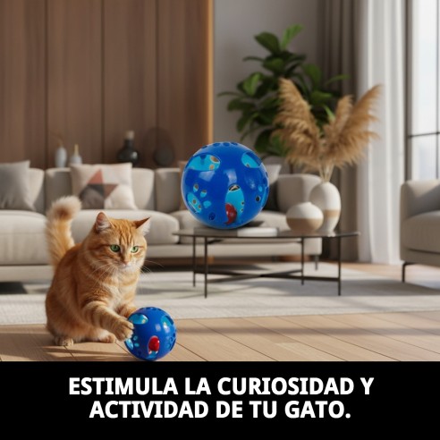 Pelota Interactiva para Gatos - Diversión Garantizada 9,5 CM