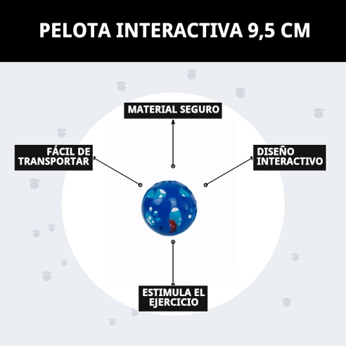 Pelota Interactiva para Gatos - Diversión Garantizada 9,5 CM