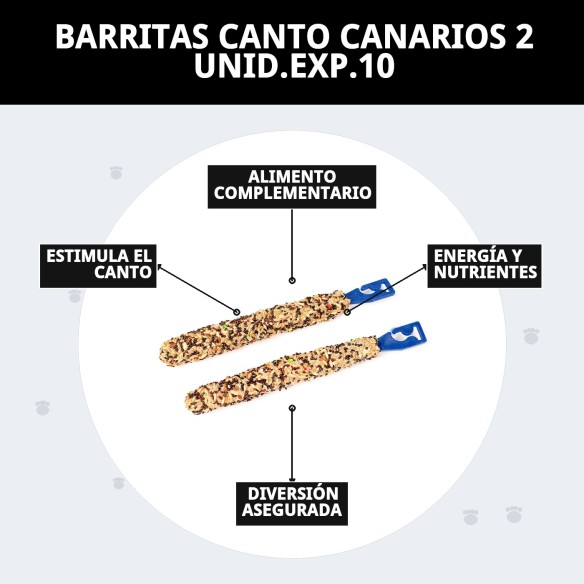 Barritas Canto para Canarios - Energía y Diversión 2 Unid.