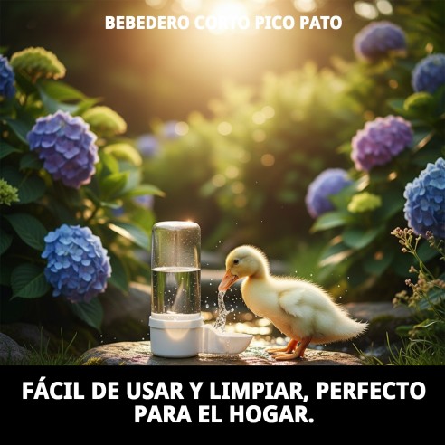 Bebedero Corto Pico Pato para Jaulas de Mascotas