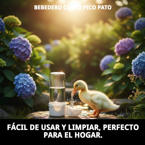 Bebedero Corto Pico Pato para Jaulas de Mascotas