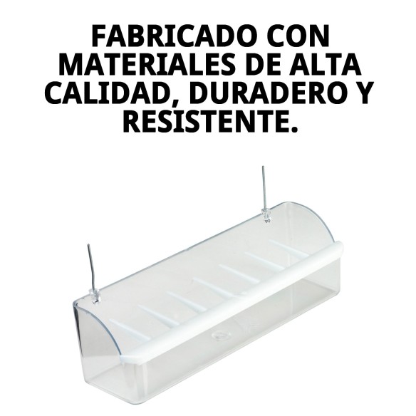 Comedero Int. 23cm con Gancho Metálico para Mascotas