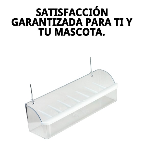 Comedero Int. 23cm con Gancho Metálico para Mascotas