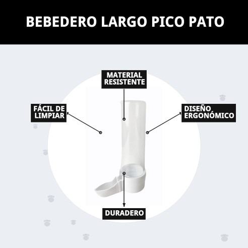 Bebedero Largo Pico Pato: Accesorio Ideal para Jaulas