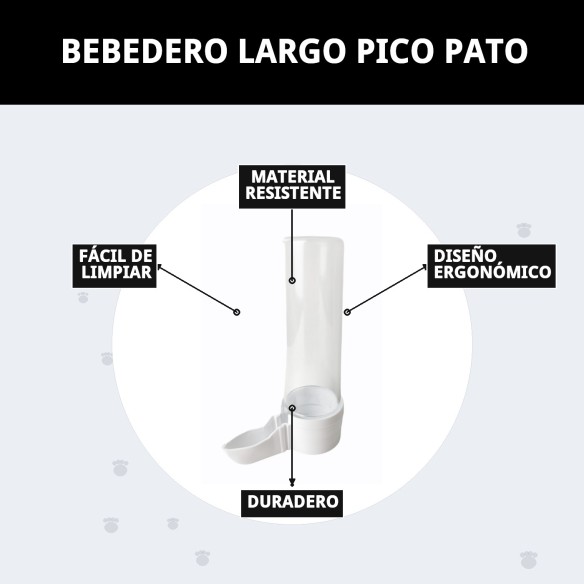 Bebedero Largo Pico Pato: Accesorio Ideal para Jaulas