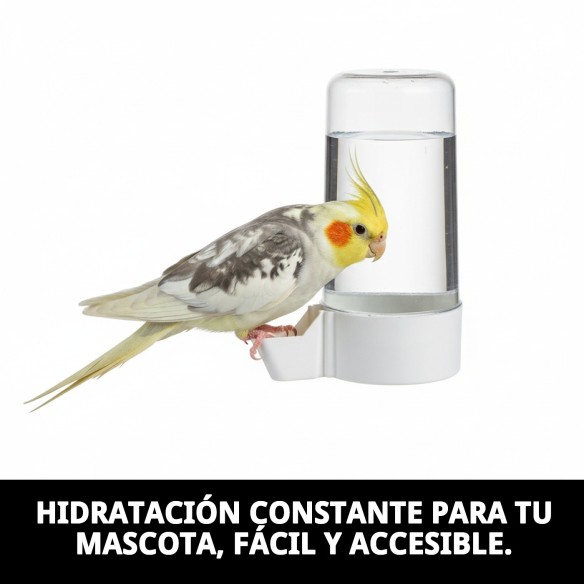 Bebedero Tubo Super con Anilla para Mascotas - Ideal y Práctico