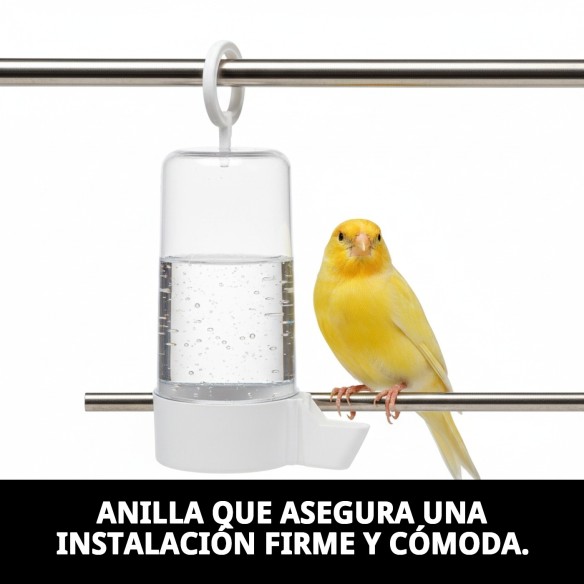 Bebedero Tubo Super con Anilla para Mascotas - Ideal y Práctico